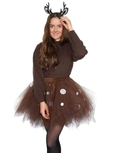 Goldschmidt Tutu Tüllrock für Damen - Voluminöses Karneval Kostüm (REH) - Kostüm-Outfits für Erwachsene, voluminöser Tüllrock mit elastischem Gummibund, perfekt für Fasching und Karneval in verschiedenen Motiven erhältlich.