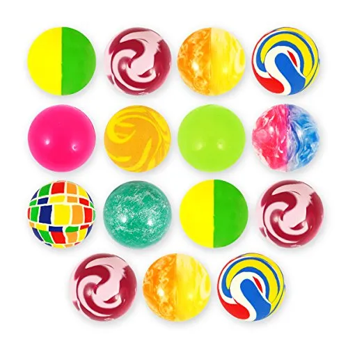 PartyPackTM 15X Bunte Flummis/für Kinder-Geburtstag Jungen und Mädchen/Mitgebsel/Kindergeburtstag Gastgeschenke/Gummiball/Springball/Flummi Set