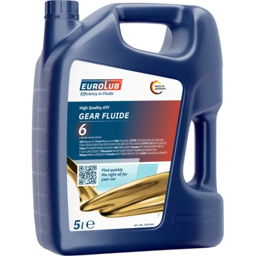 Eurolub Getriebeöl GEAR FLUIDE 6 370005 - Hochwertiges Getriebeöl für optimale Schmierung und Schutz, verlängert die Lebensdauer Ihres Getriebes. Ideal für den Einsatz in PKW und Nutzfahrzeugen.