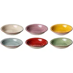 Studio Tavola Tiefer, Mehrfarbig, Keramik, 2x5x21 cm, Essen & Trinken, Geschirr, Geschirr-Sets, Teller-Sets