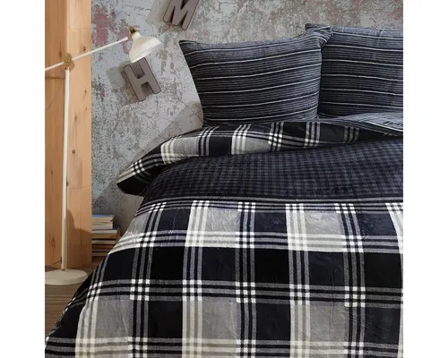 Buymax Teddy Plüsch Bettwäsche Set, 3-teilig, 200x220 cm, Winter - Bettwäsche-Sets aus extra flauschigem Teddy Plüsch für optimalen Kuschelfaktor im Winter. Pflegeleicht und bügelleicht, ideal für gemütliche Nächte.