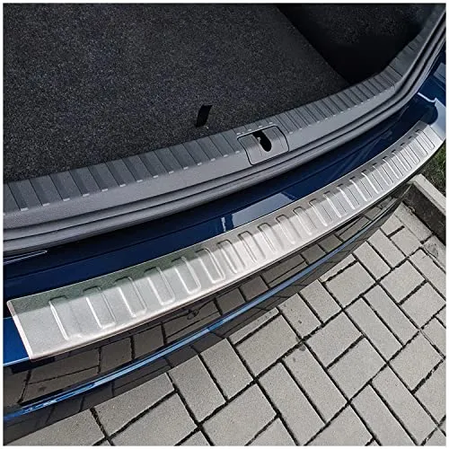 teileplus24 Ladekantenschutz AL152 Aluminium für Skoda Octavia 4 Kombi - Abdeckblenden: Robuster Aluminium Ladekantenschutz mit 0,7 mm Stärke, schützt vor Kratzern und Beschädigungen, einfache Montage dank 3M Spezialklebeband und Videoanleitung.