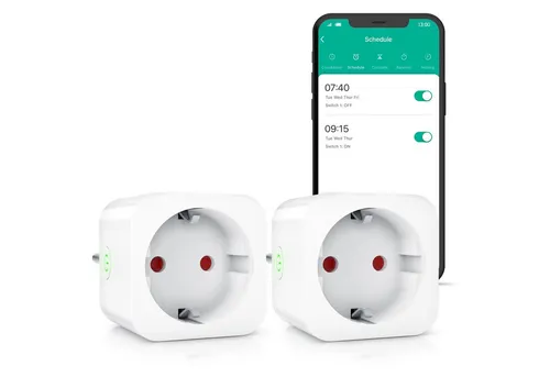 BEARWARE WLAN-Steckdose 2,4 GHz mit Smart Life App Steuerung – 2er Set - Steuern Sie Ihre Geräte smart und bequem! Mit der BEARWARE WLAN-Steckdose planen Sie Zeitpläne für Ihre Haushaltsgeräte und nutzen Sprachsteuerung. Perfekt für den Außenbereich (IP44) und einfach in der Handhabung.