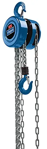 Scheppach Kettenzug CB01 - Baugeräte, ideal zum Anheben und Absenken von Lasten in Garage, Werkstatt oder Landwirtschaft – vielseitig und robust für professionelle Anwendungen.