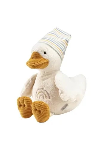 Sterntaler Spieltier, Kuscheltier mittel Ente Edda Lou mit Beanie Mütze, Trösterchen für Jungen und Mädchen