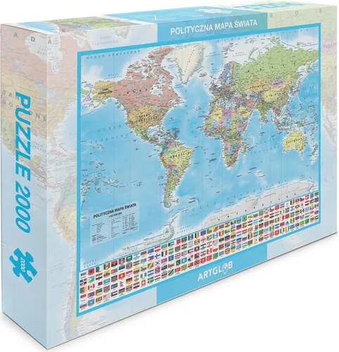Puzzle mit 2000 Teilen Politische Weltkarte im Maßstab 1:42 000 000