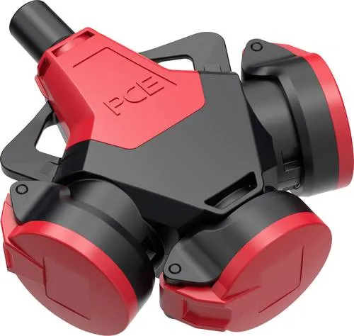 Produktbild PC Electric 253712-sr5 3fach-Kupplung Gummi Rot IP54