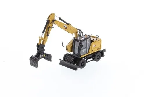 CAT M318 Mobilbagger mit Werkzeugen 1:50 - Modellfahrzeug im Maßstab 1:50, detailgetreues Sammlermodell des CAT M318 Mobilbagger von DieCast Masters, ideal für Modellbau-Enthusiasten.