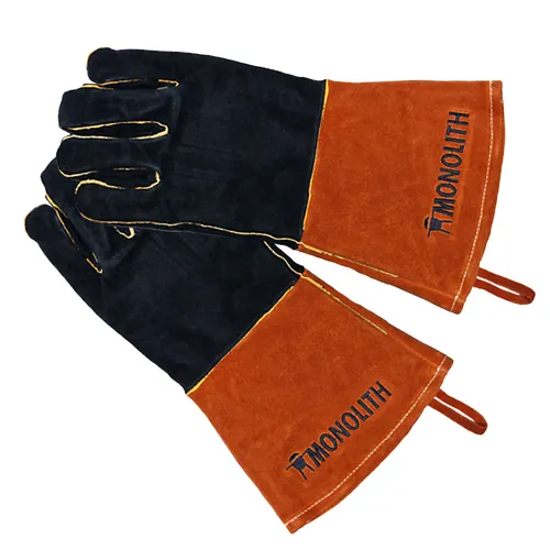 MONOLITH Keramikgrill Monolith Leder Grillhandschuhe G-001 - Kugelgrills Zubehör: Hitzebeständige Grillhandschuhe aus 100 % echtem Leder, bieten optimalen Schutz und Tragekomfort für sicheres Grillen.