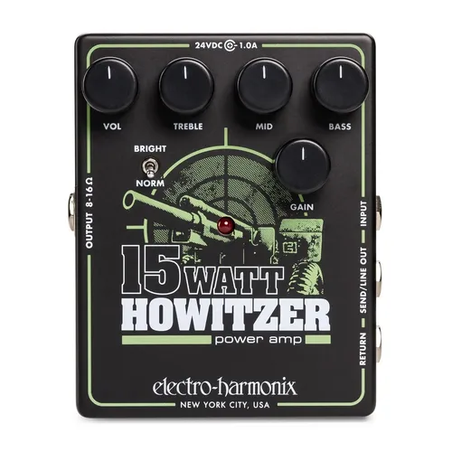 Electro Harmonix 15W Howitzer Pedal - Gitarren-Effektgeräte / -Preamps, leistungsstarkes 15W Pedal für kraftvolle Klänge, hergestellt in den USA.