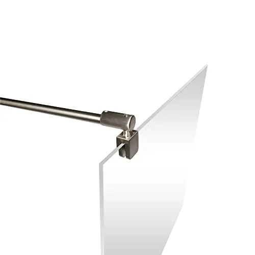 Schulte Stabilisator für 5-8 mm Glas, 150 cm kürzbar und winkelbar, Edelstahloptik, Haltestange für Glas/Wand Stabilisation, Wandhalterung für Duschwand