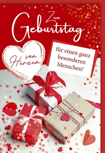 Geburtstag - Glückwunschkarte im Format 11,5 x 17 cm - Geschenke, von Herzen