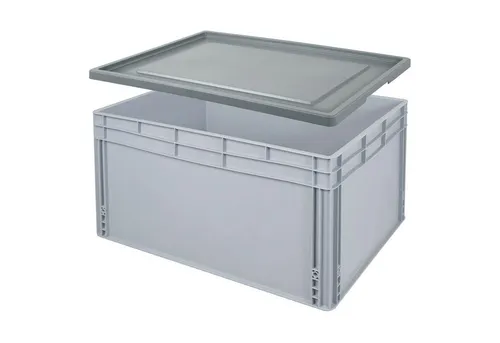 BRB-Lagertechnik Aufbewahrungsbox Eurobox XXL mit Stülpdeckel - Aufbewahrungsboxen im XXL-Format mit 175 Litern Inhalt, aus strapazierfähigem, lebensmittelechtem Kunststoff, spülmaschinenfest und kältebeständig bis -20ºC.