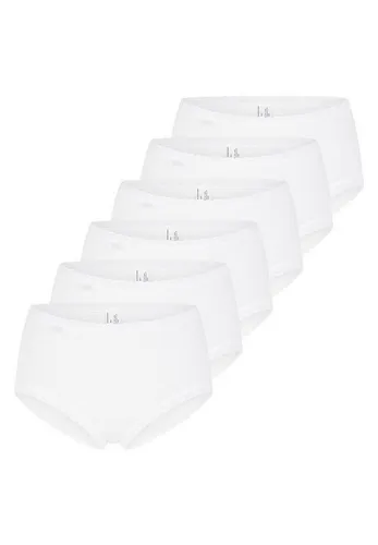 sloggi Midislip 6er Pack 24/7 Cotton Lace (Spar-Set, 6-St) Midi Slip - Baumwolle - Atmungsaktiv - Perfekter Sitz
