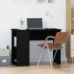 vidaXL Schreibtisch Schwarz 100x55 cm - Modern und praktisch - Kinderschreibtisch aus hochwertigem Holzwerkstoff mit glatter Oberfläche, ideal für Zuhause oder im Büro. Bietet viel Stauraum und passt dank seines zeitlosen Designs in jede Einrichtung.