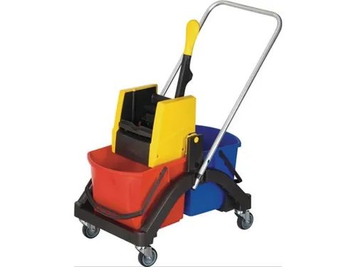Reinigungswagenset 2 x 17l mit Presse und 5 Mopps von Vermop