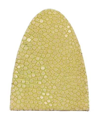 Pfeilauflage aus Leder gelb/stabiles Rochenleder/selbstklebend/Stigray Polished