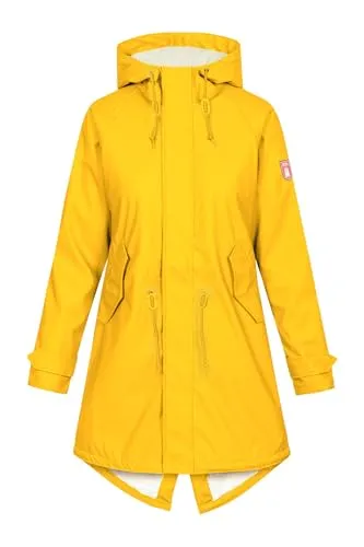 Derbe Friese Tidaholm Damen Regenjacke Gelb 46 von Derbe