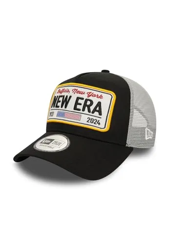New Era Trucker Adjustable Cap NE Logo Schwarz Grau - Stylische Baseball Cap für Herren im Trucker-Design, verstellbar für perfekten Sitz und ideal für Freizeit und Sport.