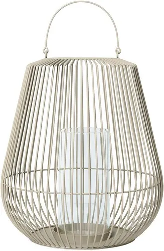 Blomus Laterne NIDEA - Elegante Metall- und Glaslaterne für stimmungsvolle Beleuchtung - Garten-Zubehör mit modernem Industrie-Design, in mehreren Größen und Farben erhältlich, ideal für eine gemütliche Atmosphäre im Freien.