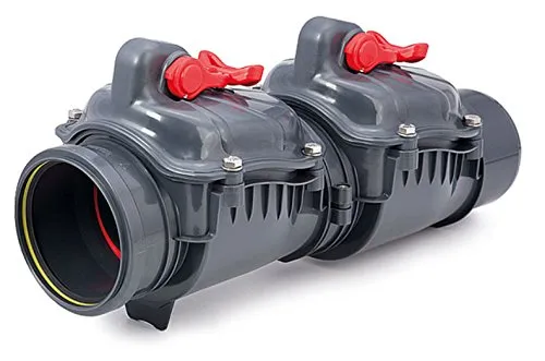 PVC-Kunststoff-Check Abwasserablassrückschlagdoppelklappenventil 110mm - Leitungen - Schützt vor Rückstau von Abwasser und Regenwasser, verhindert Nagetierbefall und sichert Ihre unteren Etagen.