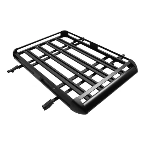 Dachgepäckträger Auto Dachträger Einstellbare Breite Dachkorb Groß Aluminium Roof Rack Universal Dachgepäckträger & -Boxen Für SUV-Modelle mit eingebauten Gepäckträgern, bis 150kg, 140x100cm