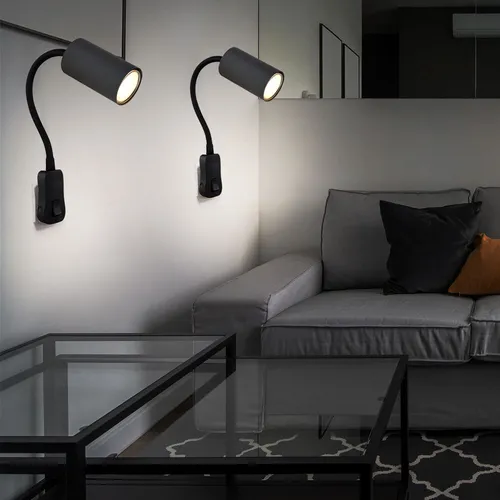 Steckdosenlampe GU10 2er Set mit Schalter von Globo