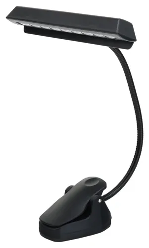 Showlite MSL-1 LED Notenpultleuchte - Notenpultleuchte mit 9 hellen LEDs, 2 Helligkeitsstufen und flexiblem Schwanenhals für individuelle Lichtverteilung. Ideal für Musiker, die auch unterwegs gut beleuchtet spielen möchten.