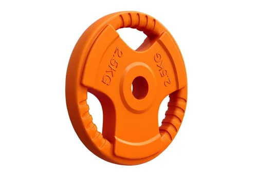 GORILLA SPORTS Hantelscheiben Einzeln/Set, 30mm, aus Gusseisen mit Gummi Gripper, Farbwahl, Gewichtsscheiben, Scheiben