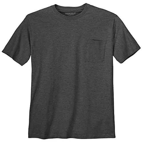 Redfield XXL T-Shirt Brusttasche anthrazit Melange