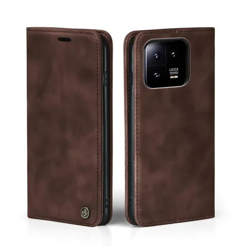 Handy Hülle für Xiaomi 13 Pro Klapp Magnet Smartphone Cover Case Braun
