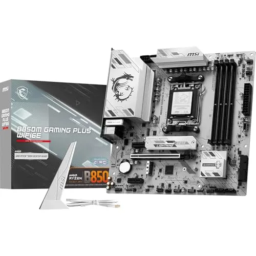 MSI B850M Gaming Plus Wifi6E - Hochleistungs-Mainboard für Gamer - Mainboard B850M mit WiFi 6E, optimiert für schnelle Datenübertragung und Gaming-Leistung, ideal für leistungsstarke Gaming-PCs.
