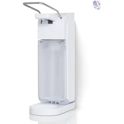 Blanc HYGIENIC Desinfektionsmittelspender mit 1L Flasche – Flexibel und intuitiv - Praktischer Desinfektionsmittelspender für öffentliche Bereiche und Betriebe. Mit variabler Dosiermenge und einfacher Handhabung sorgt er für effiziente Hygiene und ist ideal für Seife oder Desinfektionsmittel.
