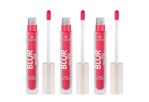 Essence Lippenstift BLUR SOUFFLÉ MATTE LIP CREAM, 3-tlg., Semi-matte Textur mit Soft-Focus für perfekte Blurred Lips