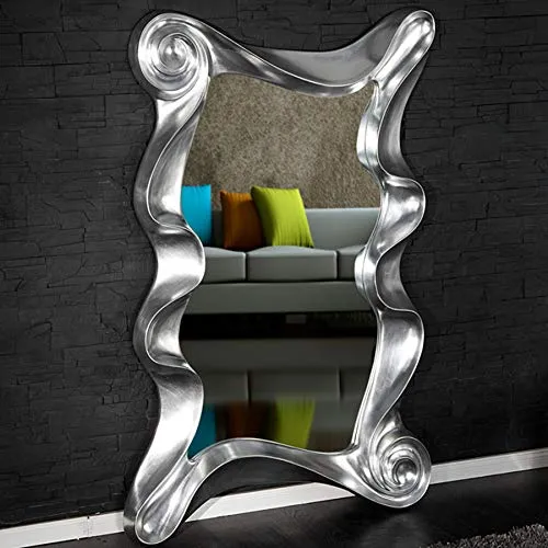 riess-ambiente Wandspiegel ALICE - 160x106cm, silber variabel aufhängbar - Spiegel - großer Wandspiegel mit außergewöhnlichem Rahmen, ideal für einen modernen und eleganten Einrichtungsstil, individuell aufhängbar und perfekt für jedes Zuhause!