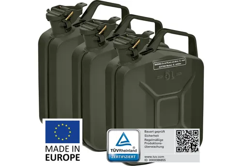 BW Benzinkanister Metall Kraftstoffkanister 3x 5 Liter von BW