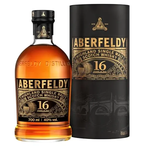 Aberfeldy 16 Jahre Highland Scotch Malt Whisky - 40% Vol., 700 ml Geschenkbox, vollmundig mit Honignoten und ideal als Geschenk für Whisky-Liebhaber