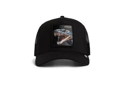 GOORIN Bros. Vicious Trucker Cap - Stylische Trucker Kappe mit Schlangenmotiv - Klassische Trucker Cap mit einzigartigem Schlangenmotiv. Hochwertige Materialkombination aus Polyester und Baumwolle, ideal für den täglichen Gebrauch. Einheitsgröße mit praktischem Druckknopfverschluss.