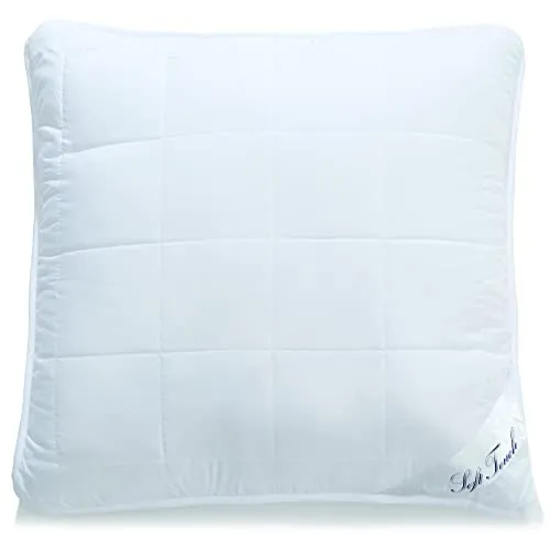 aqua-textil Kopfkissen 50 x 50 cm Reißverschluss Nackenkissen 470g klimaregulierend Oeko-TEX