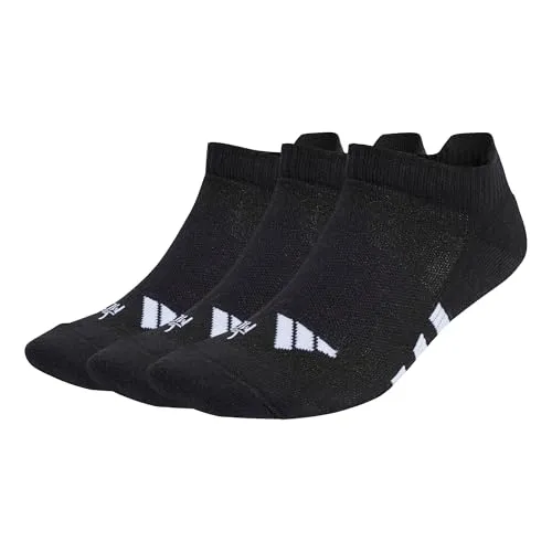 adidas Unisex Performance Cushioned Low Socks 3 Pairs, Black/Black/Black, 40-42