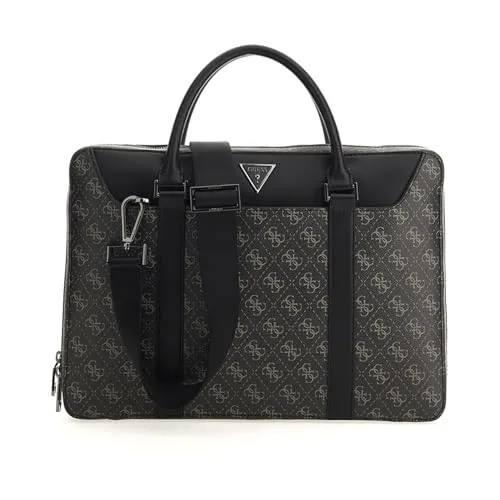 GUESS Men Vezzola SMRT Doc Case W Hndls Bag, Dab in schwarz von GUESS