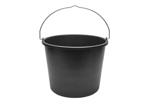 Garronda Baueimer robuster Mörteleimer mit Metallhenkel Putzeimer, Maurerkübel GD-0168, (1-tlg., 1), Mischen von Beton, Mörtel, Gips, Kleber, Sand, Erde, Wasser, Schutt