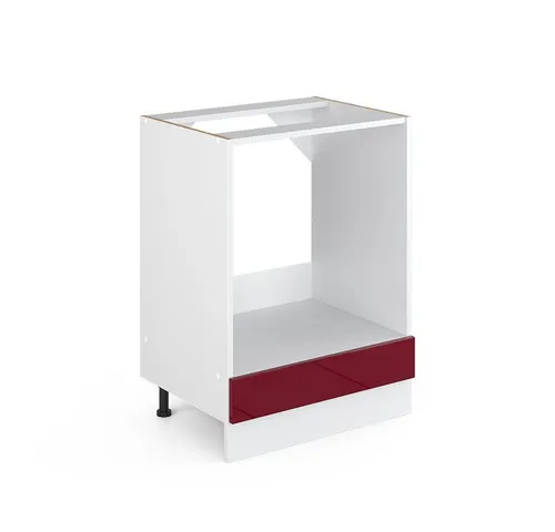 Vicco Herdumbauschrank R-Line, Bordeaux Hochglanz/Weiß, 60 cm ohne Arbeitsplatte