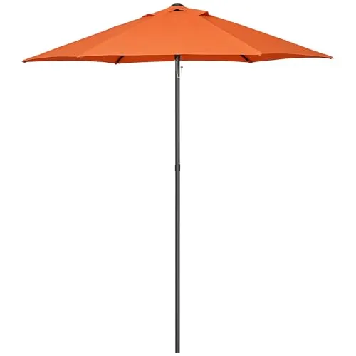 Outsunny Sonnenschirm Ø196 cm - Stabiler Kurbelschirm für Garten und Balkon - Sechseckiger Sonnenschirm mit Ø1,96 m, windfest und leicht zu bedienen dank Push-Öffnungsdesign. Ideal für Garten, Balkon und Strand, bietet umfangreichen Schutz vor Sonne und Regen.