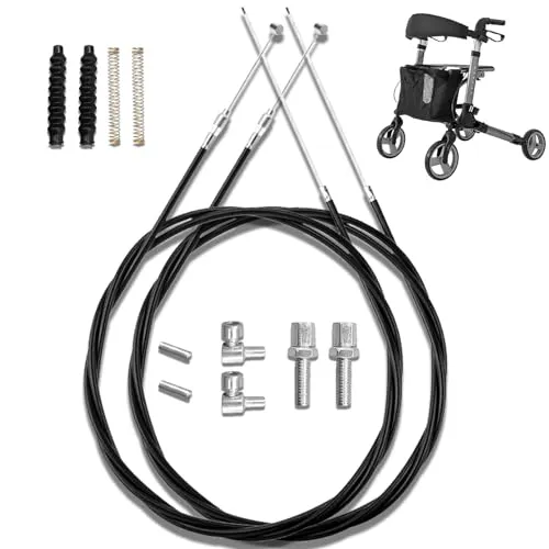 14-teilig 14PCS 114CM Zwei Sätze Bremskabel Antriebs Rollator Ersatzteil Universal Teile