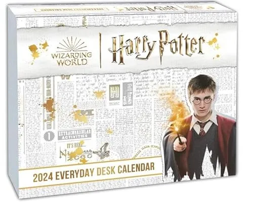 Harry Potter Tagesabreißkalender 2024. Magischer Kalender für jeden Tag mit Zitaten, Bildern und spannenden Details aus der Filmreihe. Tischkalender für Harry Potter-Fans. Auch zum Aufhängen.