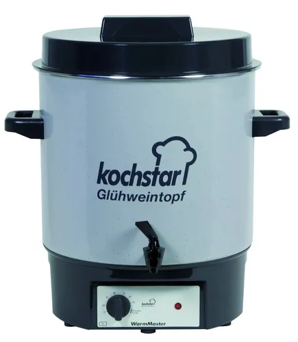 KOCHSTAR Einkochautomat 'WarmMaster A 1/4' - 27 l - Multikocher mit 1800 Watt, ideal für das Einkochen von bis zu 14 Gläsern à 1 Liter. Emaillierte, koch-säurefeste Bauweise und präziser Kapillarrohr-Thermostat für optimale Temperaturkontrolle.