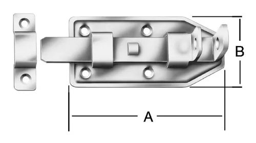 Vormann Türschlossriegel verzinkt 180 x 65 mm Nr. 105180Z