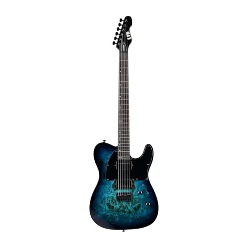 ESP LTD TE-200DX BLB E-Gitarre - ST-Style E-Gitarre mit hochwertigem Pappel-Korpus und Ahorn-Hals, ideal für vielseitige Musikstile und beeindruckenden Klang.