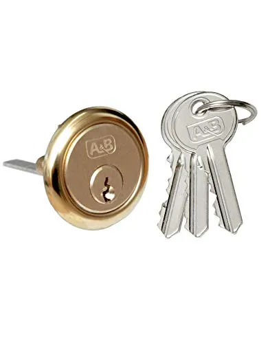 KeyMet Zylinderschloss aus Messing, Verschiedenschliessend - Schließzylinder aus robustem Messing, ideal für Innen- und Außentüren, rostfrei und passend für Türstärken von 30 bis 65 mm.